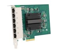 Cuifati PCIe Network Card, 6 RJ45 Ports Gigabit Ethernet Adapter with | PCIe gigabit ethernet card, 10/100/1000Mbps, PCIe X4, for desktop PC, workstation, server, compatible with 7/8/8.1/10, Se