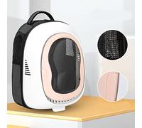 Cuifati Pet Backpack Carrier Bag with Security Locks for Cat Dog, Wide View and Reduce Design for Traveling - ABS, PP, Oxford Cloth (Pink)