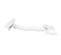 Cuifati Pet Selfie Stick with Flower Clip, Adjustable Length 17.6cm, PVC Phone Holder for Pets, Smartphone Selfie Artifact for Attracting Pets Attention, Multi-Joint Flexible Angle (White)