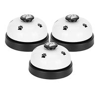Cuifati Pet Training Bell 3 Pcs for Cats Dogs, Dinner Bell for Pets to Eat Play, Dog Training Loud Ringtone, Interactive Toy Behavior Tool for Puppies Kittens (White)