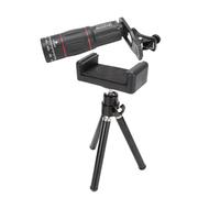 Cuifati Phone Camera Lens Kit 4 Lenses, HD Phone Lens Kit, Universal on Cell Phone Camera Lenses, 28X Telescope, 0.6X Wide Angle, 20X Macro, 198° Fisheye Lens with Tripod