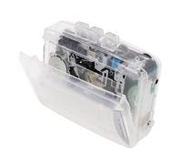 Cuifati Portable Cassette Player with Earphone Retro Tape Recorder FM Radio Voice Recording USB Battery Powered with 3.5mm Headphone Jack for Music Lovers Nostalgia (Transparent White)
