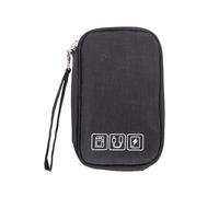 Cuifati Portable Data Bile Spear Bags with Trade Design for Electronics, Light and Stylish, Suitable for Trips, 300D Material (Black)