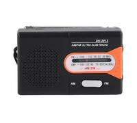Cuifati Portable Radio, AM FM Battery Operated Pocket Transistor Radio with Speaker and Headphone Jack, for Home Outdoor (Black and Orange)