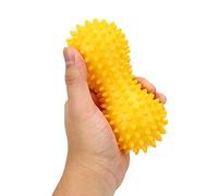 Cuifati PVC Massage Ball High Density Plastic Self-Massage Tool for Pain Relief, Portable Fascial Ball for Foot Legs Neck Back Muscles, Durable Exercise Relaxation Sports Equipment - 3 (Yellow)
