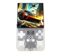 Cuifati Retro Handheld Game Console Portable with Dual Joysticks 4 Inch Screen for Enhanced Gaming Experience Suitable for Retro Gamers ABS Material (Transparent)
