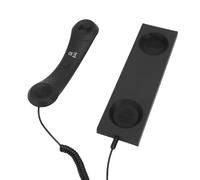 Cuifati Retro Phone Handset, Type C Wired Plug in Handheld Phone with Microphone, for Phones Tablets Laptops (Black)