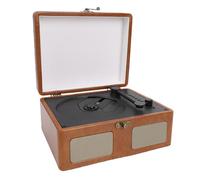 Cuifati Retro Portable CD Player with Bluetooth Transmitter and Speaker | PU Leather Construction, 5W+5W Stereo Sound, 3000mAh Battery, Remote Control, AUX Input