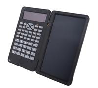 Cuifati Scientific Calculator with LCD Writing Tablet Notepad, 200+ Functions Math Calculator, 2 Line 10+2 Digit Large Display, Foldable Portable for School Office Business (Black)