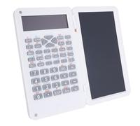 Cuifati Scientific Calculator with LCD Writing Tablet Notepad, 200+ Functions Math Calculator, 2 Line 10+2 Digit Large Display, Foldable Portable for School Office Business (White)