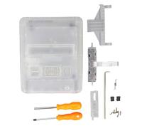 Cuifati Shell Replacement for Super Famicom, Transparent White ABS Protective Case with Accessories for SFC NA NTSC, JP NTSC J, EU PAL Cartridges
