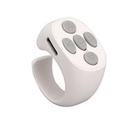 Cuifati Smart Ring Controller, Bluetooth 5.3 Wireless Remote Control Page Turner for Electronic Book with Remote Control Video Page Turner, Fingertip Wireless Bluetooth (White)