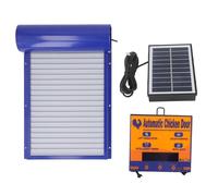 Cuifati Solar Powered Automatic Chicken Coop Door Opener with Timer Control & LED Display, Programmable Timer, Durable Iron Frame, Easy to Use for Chicken, Duck, Goose - Secure Poultry