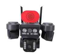 Cuifati Solar Security Camera, Triple Lens AI Motion Detection 2.4GHz WiFi Camera, 360° Coverage & IP66 Water Proof, 8000mAh Battery Powered, for Yard Shop