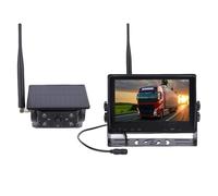 Cuifati Solar Wireless Backup Camera Magnetic, 1080P 7Inch RV Rear View Camera with 9900mAh Rechargeable Battery, 150° Wide Angle & 24hrs Battery Life, 2.4Hz Signal