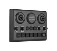 Cuifati Sound Card Mixer, 48V Phantom Power Supply, Lossless HD, Noise Reduction, Recording Karaoke Streaming, Mixer, Plug and Play, for Mobile Phone, PC