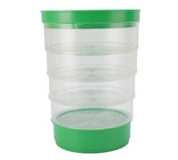Cuifati Stackable Seed Sprouting Kit, 4-Tier Sprouts Growing Tray with Blackout Sleeves, Microgreens Propagator for Beans Peas Broccoli Wheat Grass, Durable Round Design