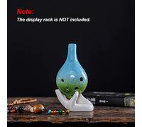 Cuifati Starry Style Alto C Ceramic Ocarina 6 Holes Musical Instrument for Quick Mastery, Ideal for Beginners, Red/Yellow (Blue)