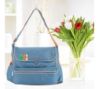 Cuifati Stroller Hanging Storage Bag, Adjustable Strap Organizer with Coffee Pockets for Busy Moms and Dads (Greenish Blue)