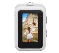 Cuifati Thumb Sized Retro Digital Camera, 1080P FHD 2MP Mini Retro Keychain Camera with 128GB Storage Card, 0.96 Inch Screen & Rechargeable Battery (White)