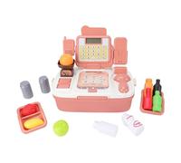 Cuifati Toddler Cash Register Calculator Toy with Coins and Commodity Cards, ABS Plastic Pretend Store Cash Register for Developing Mathematical Cognition, Ideal Educational Kids