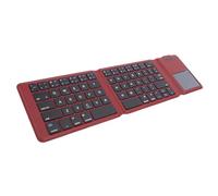 Cuifati Ultra Slim Bluetooth Keyboard, Tri Folding Wireless Keyboard with Touchpad for Phone Tablet PC Laptop, Support OS OS X, 3 Device Switching, Rechargeable, Spill Proof Design