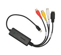 Cuifati USB Type C 2.0 Sound Video Card, to USB Converter Adapter for NTSC PAL S-Video, Adjustable Brightness Contrast, Plug and Play for 10 8.1 8 7 OS X Vista XP