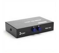 Cuifati VGA er 2 in 1 Out Splitter for Dual Computer Monitor, VGA Box with 2 Inputs 1 Output, Supports SVGA XVGA UXGA Multisync Display, Plug and Play Fast Data Transmission