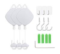 Cuifati VR Cable Management System Compatible with Vive, Rift, MR, VAL, Valve Index VR, 6packs Drill Free Retractable Ceiling Suspen - Sion System for Wire Accessories (A)