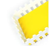 Cuifati Washable Hamster House Slide Platform Easy to Install PVC Hamster Play Fence Platform for Dwarf Golden Bears Sugar Gliders Pet Supplies (Yellow Background)