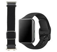 Cuifati Watch Band for 2 46mm smartwatch Adjustable Smartwatch Strap 0.8 in Flannelette Textile Strap Fall Watch Strap Retractable(Black)