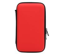 Cuifati Water Resistant Carrying Case for New 2DS XL 2DS LL New 3DS 3DS, Hard Shell Travel Bag with 8 Game Slots, Portable Console Protective Pouch for Gaming on the Go (Red)