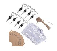 Cuifati Weinstopper Set, Heart -Shaped Wine Stop 8PCs Cord -Pockets for The Final