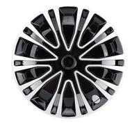Cuifati Wheel Edge Cover, ABS Modern Look R15 15 Inches Hubcaps for Most Trucks SUV Cars (Silver Black)