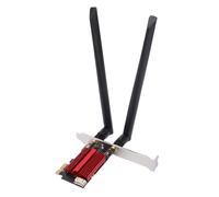 Cuifati WiFi 7 PCIe Wireless Card, 6400Mbps 6G 5G 2.4G Band Desktop Network Adapter with Dual 8dBi Antennae