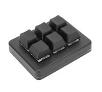 Cuifati Wired 6 Key Keyboard Programmable Macro Keypad 6-Key Mechanical Keyboard with USB Connection for PC Laptop OS X (Black)