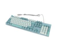 Cuifati Wired Gaming Keyboard with Backlit, Large Print USB Connection Computer Keyboard with Backlit, for Computer Laptop (Sky Bluish White)