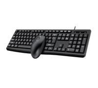 Cuifati Wired Keyboard and Mouse Combo, Silent Full Size Cordless USB Keyboard Mouse, 2.4GHz Lag, Long Battery Life, for Computer, Laptop, PC, Chromebook, Black (Black)