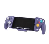 Cuifati Wireless Controller for SwitchOLED, One - Piece Joypad for Handheld Mode with Adjustable Turbo Vibration, Programmable Macro, RGB Light (Purple)
