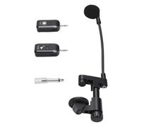 Cuifati Wireless Instruments Microphone, 2.4G Cordless Condenser Mic for Violin Guitar, Clip on Mic System, Wireless Receiver and Transmitter, for Stage Performance Band