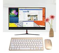 Cuifati Wireless Keyboard+Mouse Set,Ultra-Thin Mute Keyboard & Mouse Combos,Mini Home Office Mouse Keyboard Set,Ergonomic Design Keyboard and Mouse,for Desktop Computer,Laptop,PC,Windows(Gold)