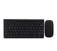 Cuifati Wireless Keyboard+Mouse Set,Ultra-Thin Mute Keyboard & Mouse Combos,Mini Home Office Mouse Keyboard Set,Ergonomic Design Keyboard and Mouse,for Desktop Computer,Laptop,PC,Windows(Black)