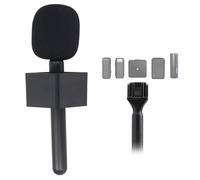 Cuifati Wireless Microphone Handheld Adapter, Interview Handle Stick Mount, Pro Lavalier Mic Stand Holder with Mic Flag & Windshield, for 1/2, Rode Wireless GO II