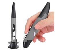 Cuifati Wireless Optical Pocket Pen Mouse, 2.4G USB Smart Pen Type Handwriting Mouse, 3 Step DPI, 4 Keys Mini Ergonomic Pen Type Mouse for Windows/for Android/Linux/OS X(Grey)