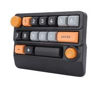 Cuifati Wireless RGB Mechanical Numeric Keypad, Hot Swappable Macro Programmable 15 Key Keyboard with Numpad Joystick Knob Control, for PC Laptop IOS (Yellow Black Blue)