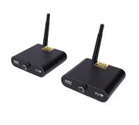 Cuifati Wireless Sound Transmitter 5.8GHz Long Range 100m Low Latency | 802.11a/n Standard, 3.5mm AUX/AV Connect, Adjustable Volume, 48KHz HiFi, One to Many for Home Speaker Amplifier