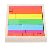 Cuifati Wooden Counting Sticks Colorful Cuisenaire Rods Fun Educational Kit for Children Math Learning Toys Solid Wood 58 Pieces