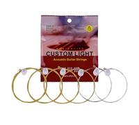Cuifati ZIKO DAG-011 Custom Light Acoustic Folk Guitar Strings High Carbon Steel Core Brass Wound Balanced Tone Set for Beginner Daily Practice, 6 Strings Fit for Regular Acoustic Folk Guitar