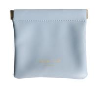 CUIGOI Fashion Simple PU Leather Portable Mini Cosmetics Small Bag Portable Lipstick Blush Eye Shadow Powder Storage Bag S Azure