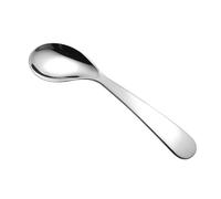Cuillère d'Apprentissage Bébé en Acier Inoxydable 304 - Cuillère Incurvée pour Auto-Alimentation et Diversification - Couvert Ergonomique pour Petites Mains, Bébé et Jeune Enfant - 13.5 cm